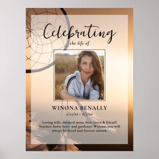 Herinneringsfoto, Droomvanger, Begrafenis Poster (Voorkant)