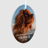 Herinneringsfoto Huisdierherdenking  Ornament (voorkant)