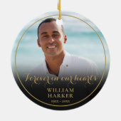 Herinneringsfoto Kerstherinnering Keramisch Ornament (Achterkant)