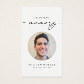 Herinneringsfoto rouwkaart bidprentje bidkaartje visitekaartje (Voorkant)