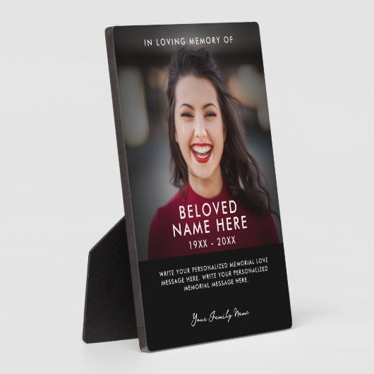 Herinneringsfoto tribute fotoplaat (Zijkant)