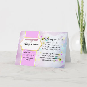 Herinneringskaart voor baby meisje of kind kaart