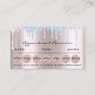 Herinneringskaart voor benoeming Makeup Unicorn Ho Visitekaartje