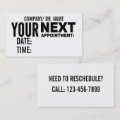 Herinneringskaarten voor benoeming | Algemeen Afsprakenkaartje (Voorkant / Achterkant)