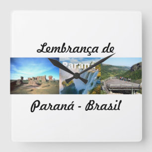 Herinneringsklok Paraná Brazilië Vierkante Klok