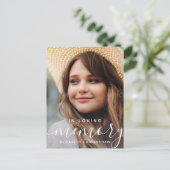 Herinneringsmoderne Elegante Foto In Loving Memory Briefkaart (Staand voorkant)