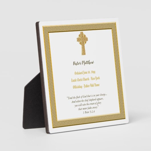 Herinneringsplaquette Pastorale Ordinatie Priester Fotoplaat (Voorkant)