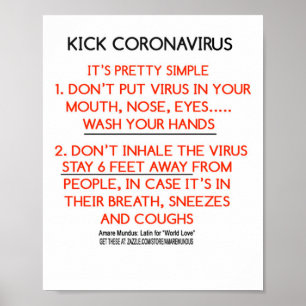 Herinneringssignaal voor poster van Coronavirus