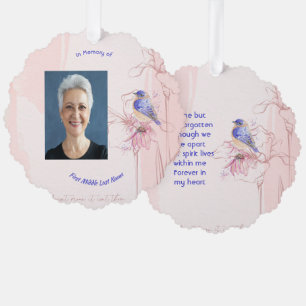 Herinneringssouvenir Blauwe Vogel Tuin Ornament Kaart