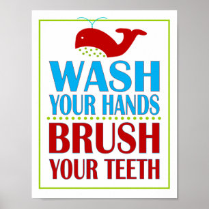 Herinneringsteken Bathroom Manner Kinderen Poster