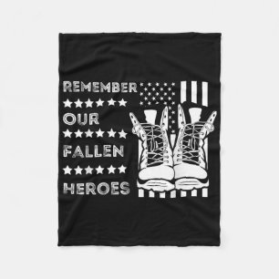 Herinnert u zich onze Fallen Heroes Memorial Days Fleece Deken