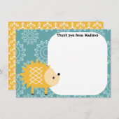 Hérisson à panneau plat de cartes du Merci des (Devant / Derrière)