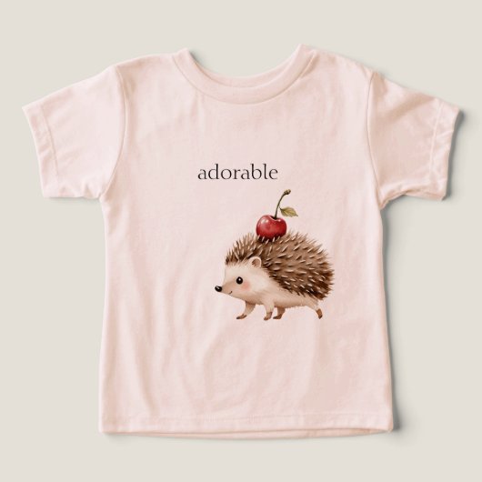 Hérisson Adorable Cerise Rouge (Design Recto)