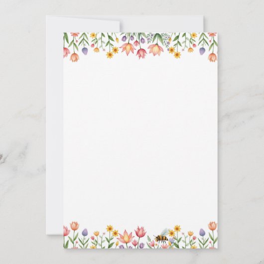 Hérisson Anniversaire Cute Animal Invitation (Dos)