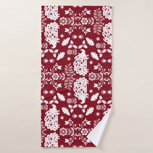 Hérisson Art populaire (Serviette de bain)