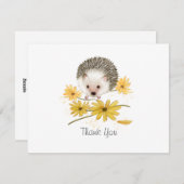Hérisson Carte de remerciements (Devant / Derrière)