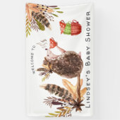 Hérisson de Woodland | Bannière de bienvenue du Ba (Vertical)