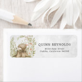 Hérisson de Woodland | Étiquette de l'adresse de r (En situation)