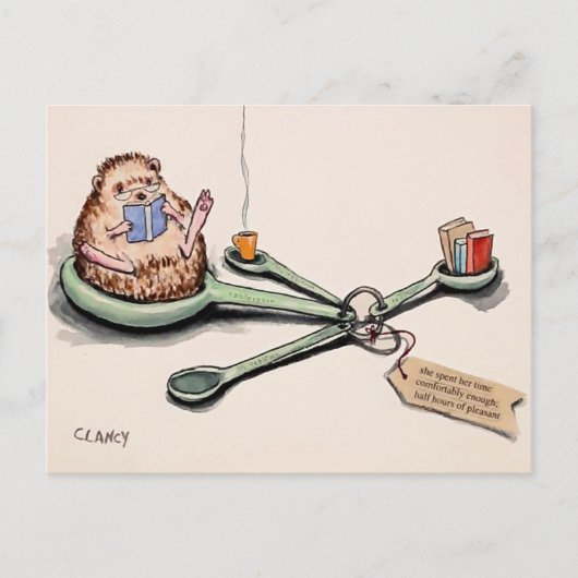 Hérisson Demi-Heures De Carte Postale Agréable (Devant)