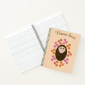 Hérisson dormant et Carnet spiral aux fleurs (Intérieur)