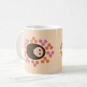 Hérisson dormant et Mug de fleurs (Devant gauche)