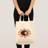 Hérisson dormant et Sac fourre-tout de fleurs (Devant (produit))