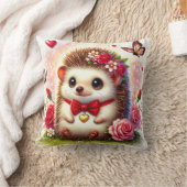 Hérisson du jardin rose - Joli Coussin (Couverture)