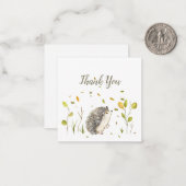 Hérisson et abeille Illustration Merci Cartes de n (Devant/Arrière en situation)