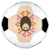 Hérisson et balle de soccer à fleurs (Tourné)
