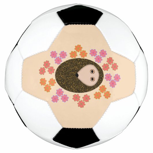 Hérisson et balle de soccer à fleurs (Devant)