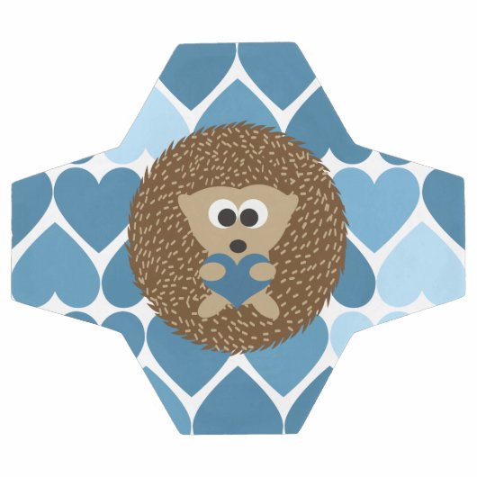 Hérisson et Coeurs Bleus (Plat)