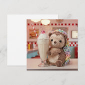 Hérisson et Milkshake | Carte vierge (Devant / Derrière)