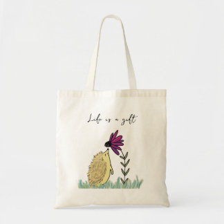 Hérisson et Sac fourre-tout de fleurs