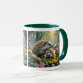 Hérisson Famille Mug (Devant droit)