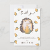 Hérisson mignon avec poires - merci (Devant)