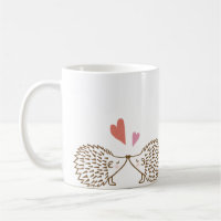 Hérisson mignon dans l'amour Hérisson Coeur Mug po