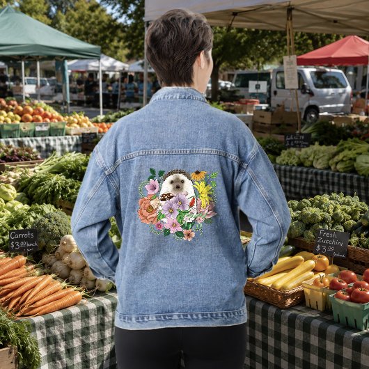 Hérisson Mignon Fleurs Sauvages Colorées Forêt