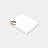 Hérisson ringard Geeky mignon sur un post-it (Incliné)