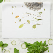 Hérisson Serviettes de cuisine personnalisées (Plié)