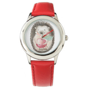 Hérisson souriant avec montre personnalisée Apple