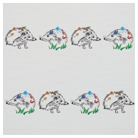 Hérisson, Tissu Aniamls mignons (Échantillon)