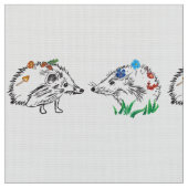 Hérisson, Tissu Aniamls mignons (Fermer)