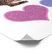 Hérissons Amoureux Style d'Art Populaire Affiche d (Coin)