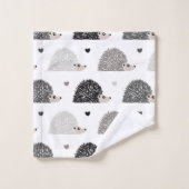 Hérissons et coeurs (Gant de toilette)