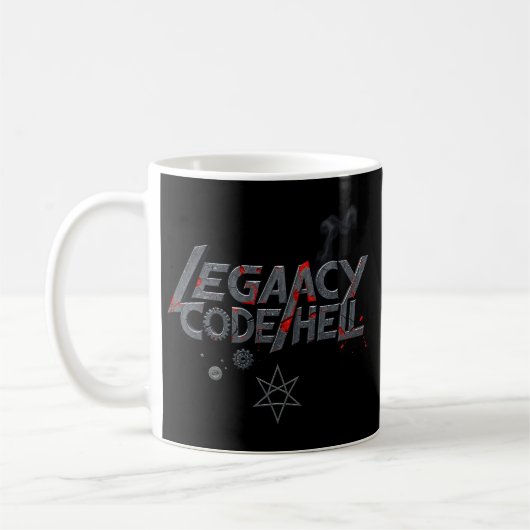 "HÉRITAGE DE CODE" Glitch Metal Mug - Programmeur (Gauche)