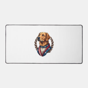 Heritage Golden Retriever Patriottische Vintage T- Bureaumat