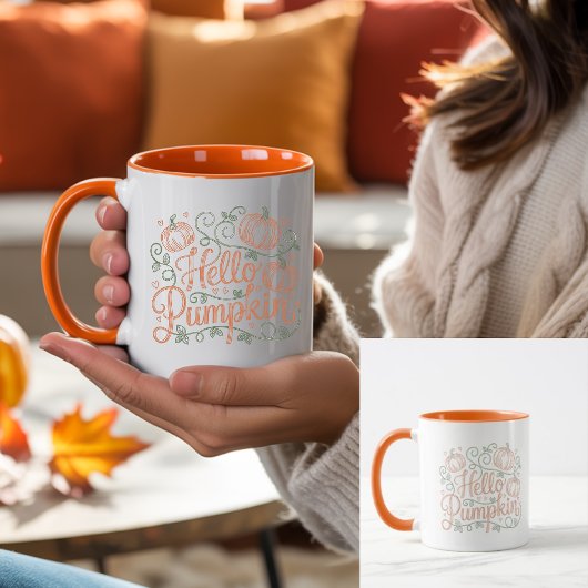Heritage | Hello Pumpkin Mug – Cute Autumn Coffee