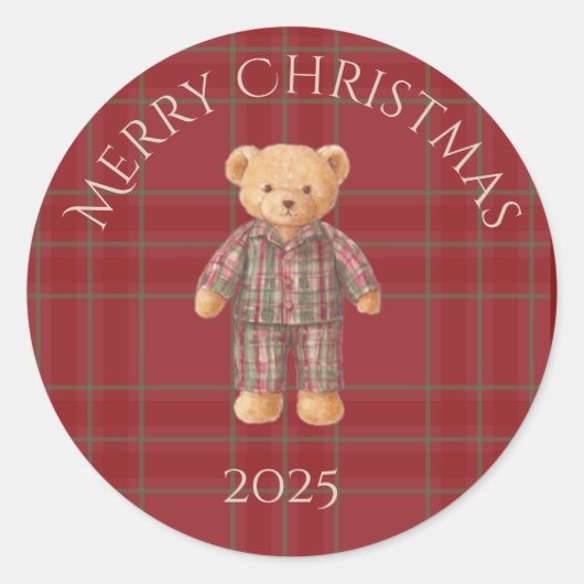 Heritage Holiday Bear Sticker (Devant)