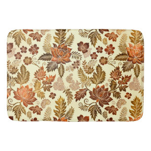 Heritage Koper Warm Gouden Bloemendesign Badmat