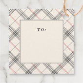 HERITAGE | Neutral Tartan Christmas Bedankjes Labels (Achterkant)